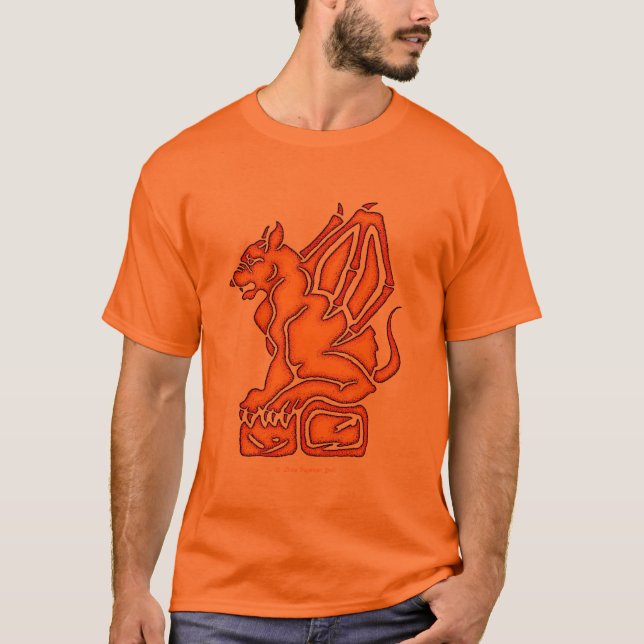 Camiseta Laranja da gárgula (Frente)