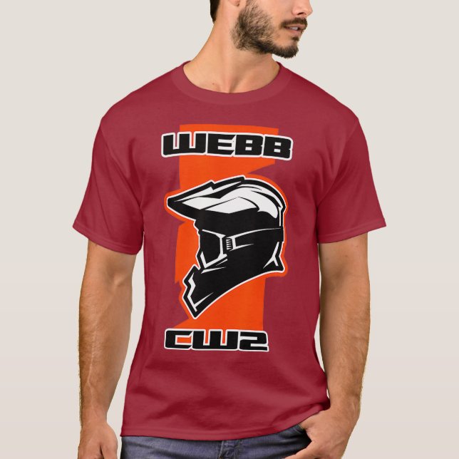 Camiseta Laranja De Corrida De Bicicleta Webb Dirt (Frente)