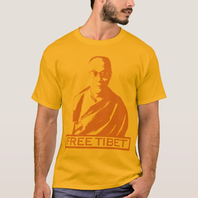 Camiseta laranja de Dalai Lama (Frente)