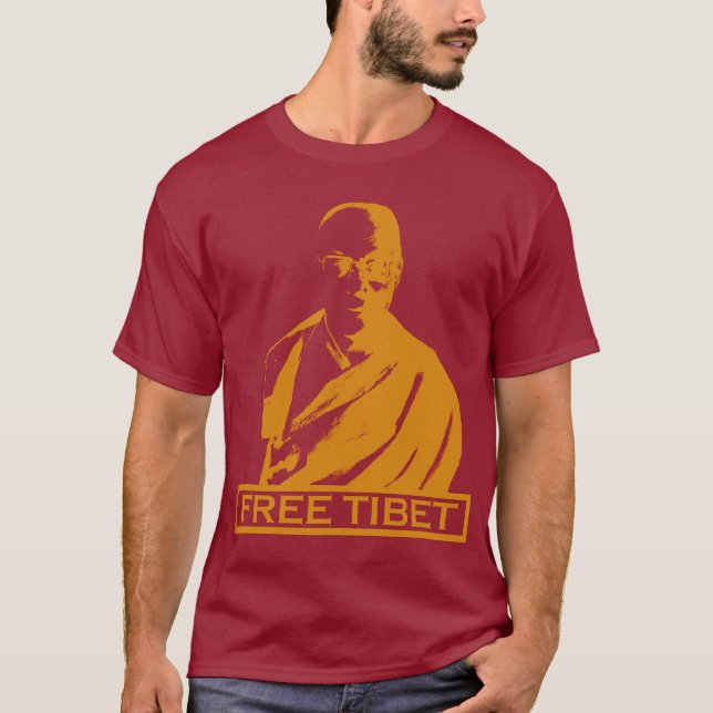 Camiseta laranja de Dalai Lama (Frente)
