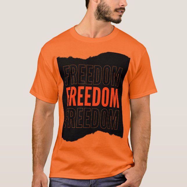Camiseta laranja de manga curta (Frente)