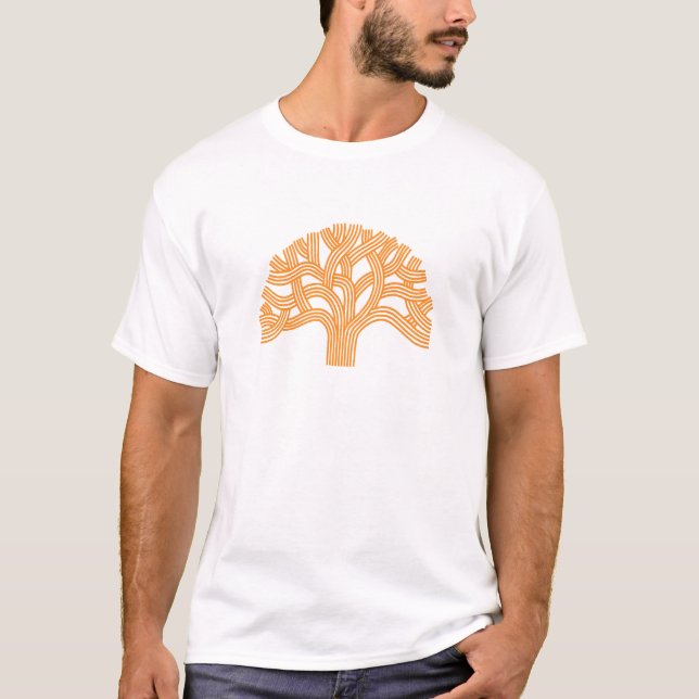 Camiseta Laranja de Oakland do carvalho (Frente)