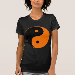 Camiseta Laranja de Taijitu do chinês do sinal do taoísmo