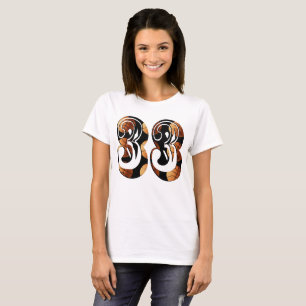 Camiseta Laranja Dimensional Basquete Preto Número 33,