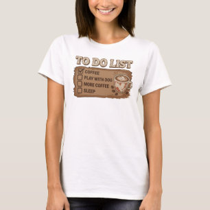Camiseta Laranja Divertido CAFÉ BRINCADEIRA COM CÃO Design