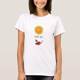 Camiseta Laranja doce & pimentão
