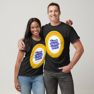 Camiseta Laranja E Amarelo Do Halloween Com Sua Foto