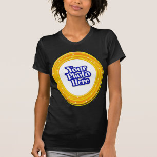 Camiseta Laranja E Amarelo Do Halloween Com Sua Foto