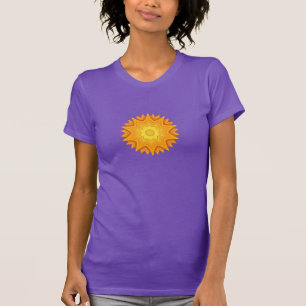 Camiseta Laranja e amarelo Sun abstrato