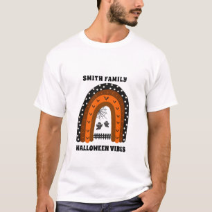 Camiseta Laranja e preto Bats Boo Arco-Íris Correspondência