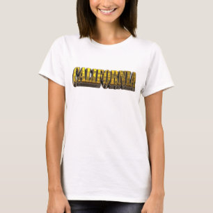 Camiseta Laranja Edgy com Estampa CALIFÓRNIA