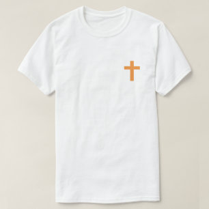 Camiseta Laranja Eu Acredito Em Jesus T-Shirt