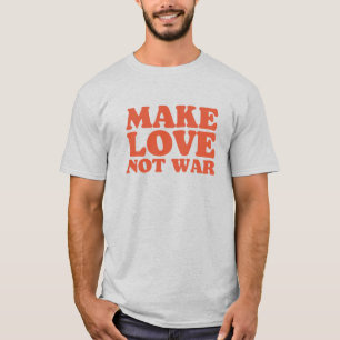 Camiseta Laranja Faz Amor Não Guerra