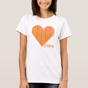 Camiseta Laranja fina 3 das listras