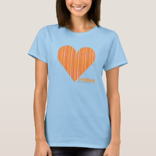 Camiseta Laranja fina 3 das listras