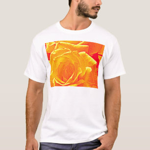 Camiseta laranja fluorescente do rosa