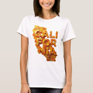 Camiseta Laranja Fresca CALIFÓRNIA Impressão