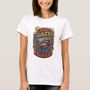 Camiseta Laranja Fresca NÃO ESTOU PREGUIÇOSA, ESTOU APENAS
