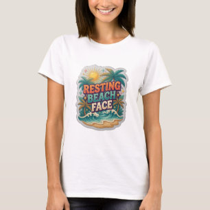 Camiseta Laranja Fresca ROSTO DE PRAIA EM DESCANSO