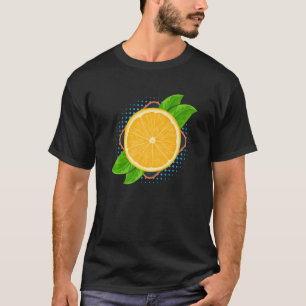 Camiseta Laranja Fruta Fruta de Sumo de Verão Laranja Laran