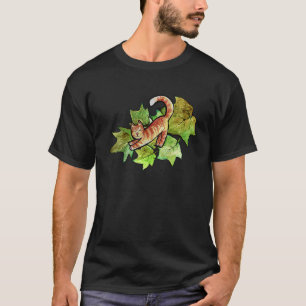 Camiseta Laranja Gato Espalhando lindinho Tipo de Ivy