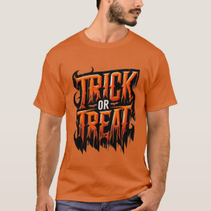 Camiseta Laranja Gotejante DOCE OU TRAVESSURA Halloween