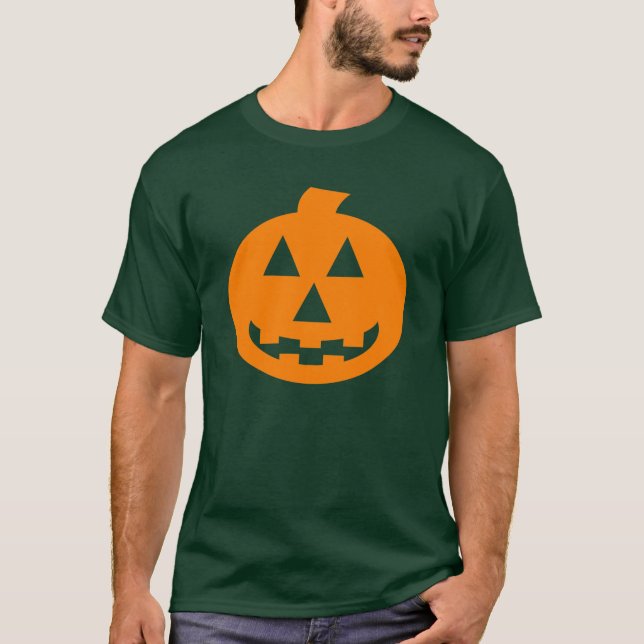 Camiseta Laranja gráfica dos confetes o'Lantern de Jack (Frente)