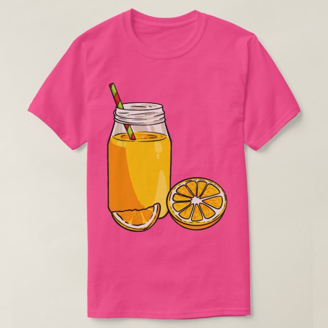 Camiseta Laranja Juice Laranja Fruta Suco Bebida (Frente do Design)