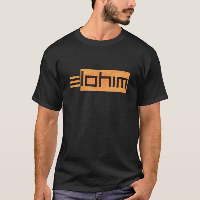 Camiseta Laranja moderna de Elohim (Frente)
