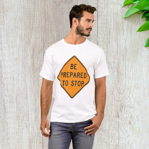 Camiseta Laranja Negrito Preparado para Parar Sinal de Estr