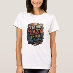 Camiseta Laranja Ousado NÃO ESTOU COM PREGUIÇA, ESTOU APENA