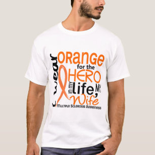 Camiseta Laranja para a esclerose múltipla do MS da esposa
