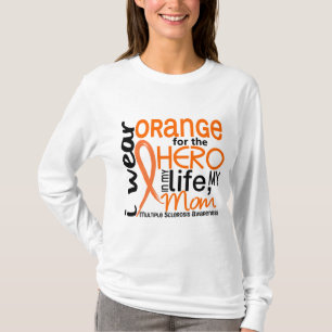 Camiseta Laranja para a esclerose múltipla do MS da mamã