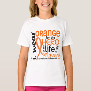 Camiseta Laranja para a esclerose múltipla do MS das mamã