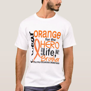 Camiseta Laranja para a esclerose múltipla do MS do irmão