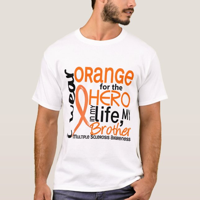 Camiseta Laranja para a esclerose múltipla do MS do irmão (Frente)