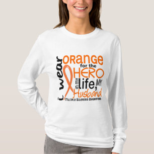 Camiseta Laranja para a esclerose múltipla do MS do marido