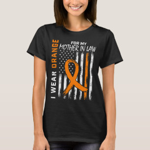 Camiseta Laranja Para A Minha Mãe Em Lei Leucemia Cancer Aw