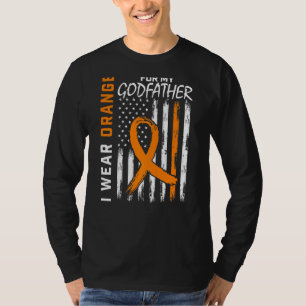 Camiseta Laranja Para Meu padrinho Esclerose Múltipla Aware