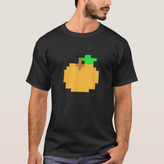 Camiseta Laranja Pixel Jogo de Vídeo Arcade de 8 bits Custo