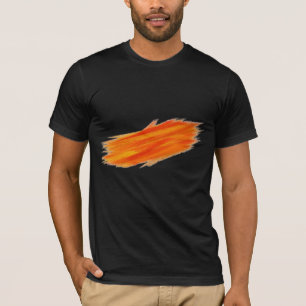 Camiseta Laranja retro abstrata da pintura