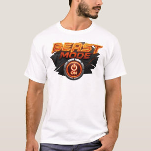 Camiseta Laranja retrô BEAST MODE ATIVADO Design Original