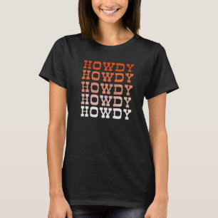 Camiseta Laranja Selvagem Oeste Rodeio Western Yeehaw Como
