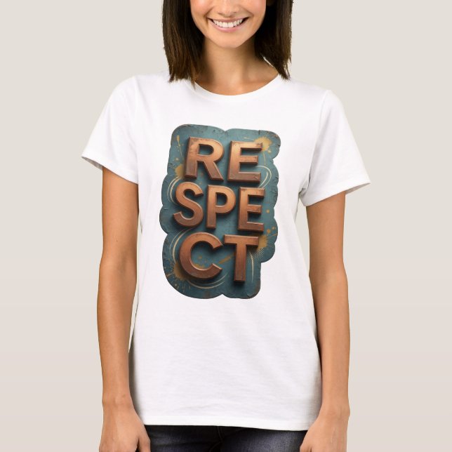 Camiseta Laranja Snappy RESPEITO Impressão (Frente)