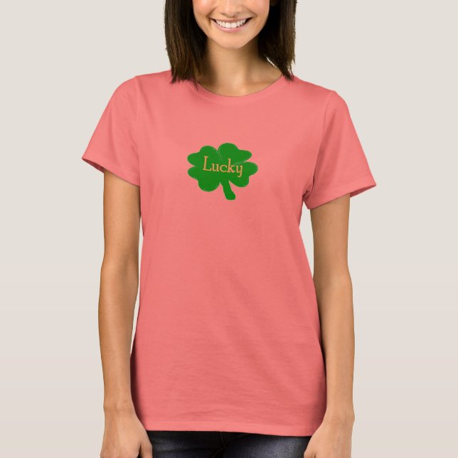 Camiseta Laranja sortudo Clover (Frente)