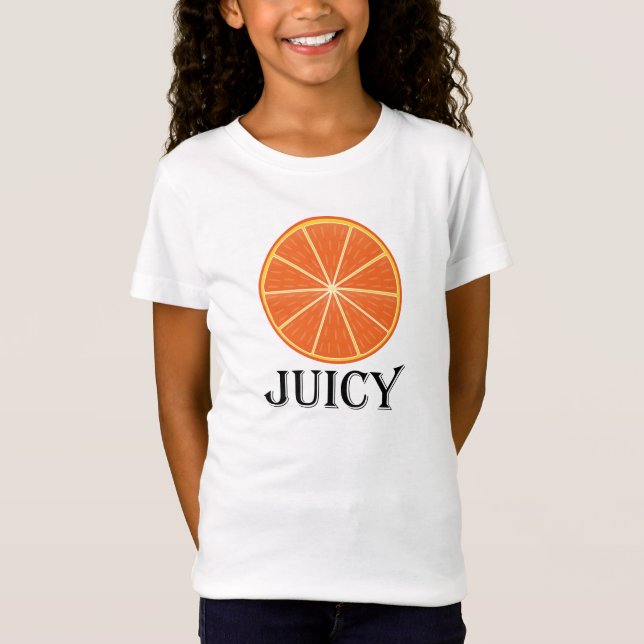 Camiseta Laranja Suculenta - Bella Menina+Canvas Jersey T-S (Frente)
