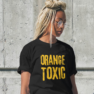 Camiseta Laranja Tóxico Resistência Política Trump