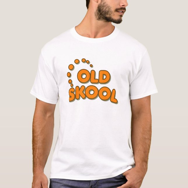 Camiseta Laranja velha de Skool (Frente)