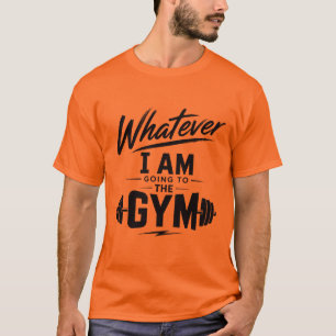 Camiseta Laranja Whatever Estou Indo à Academia