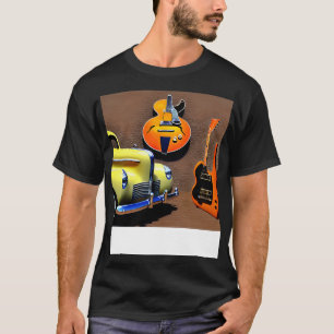 Camiseta Laranjas e limões Imagem Abstrato de Guitarras e